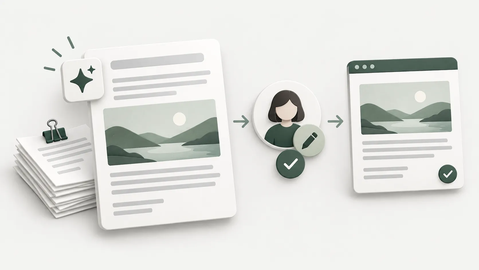 AI ช่วยเตรียมบทความพร้อมภาพ ก่อนให้บรรณาธิการตรวจทานและเผยแพร่