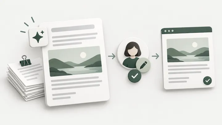 AI ช่วยเตรียมบทความพร้อมภาพ ก่อนให้บรรณาธิการตรวจทานและเผยแพร่