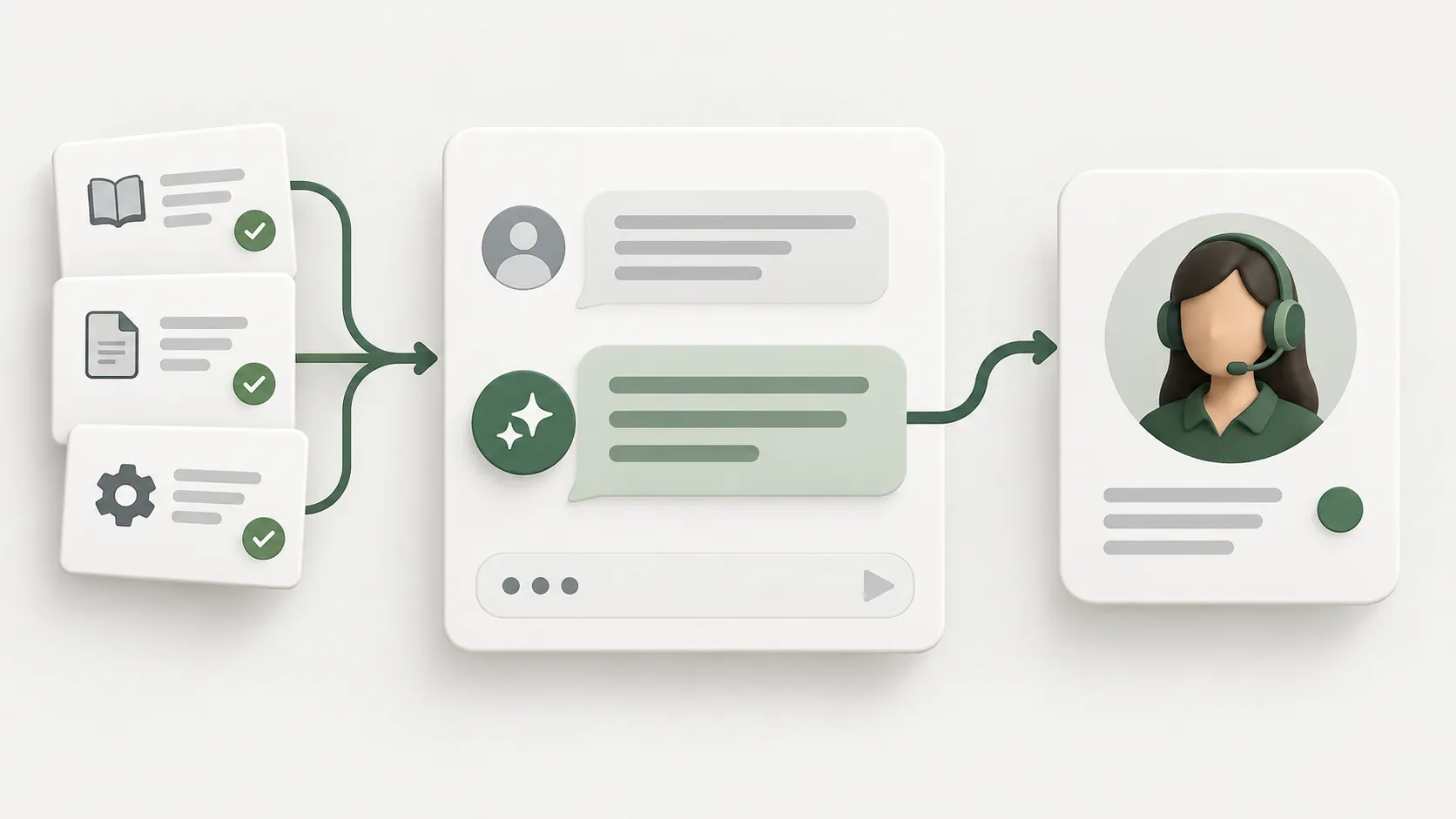 AI Chatbot ใช้ฐานความรู้ที่ตรวจแล้วและส่งต่อบทสนทนาให้เจ้าหน้าที่