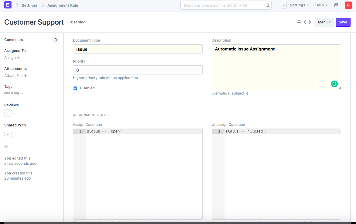 ภาพประกอบ Automating Issue Assignments in ERPNext จาก ERPNext