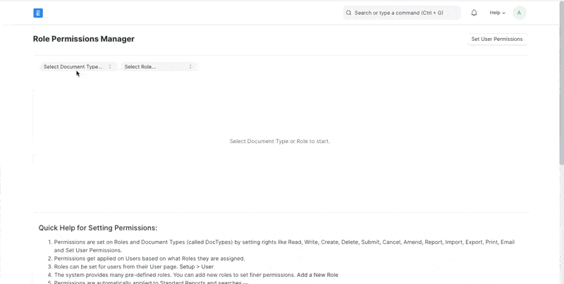 ภาพประกอบ Edit Export/Print permissions for reports จาก ERPNext
