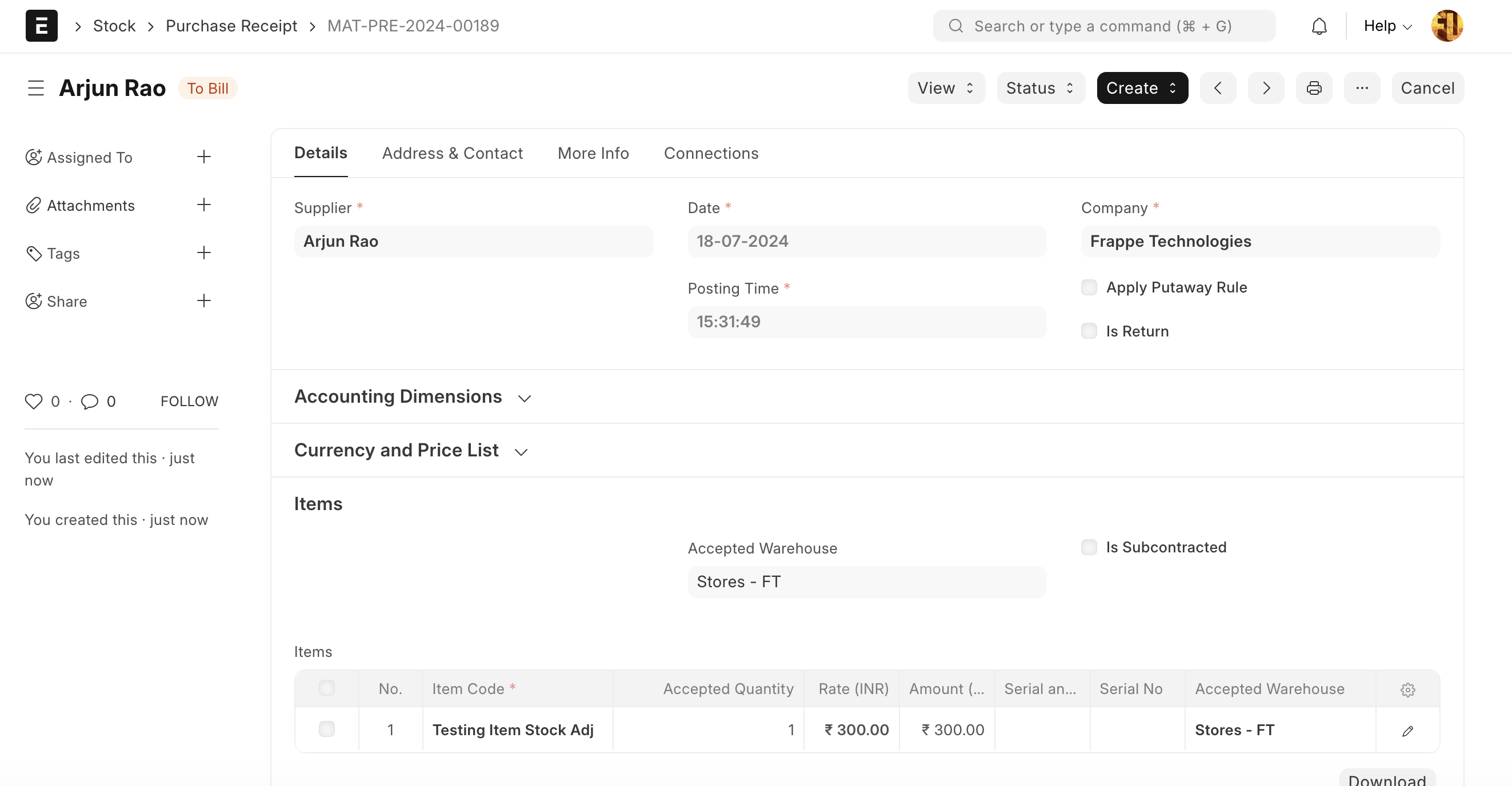 ภาพประกอบ Stock Adjustment / COGS with Negative Stock จาก ERPNext