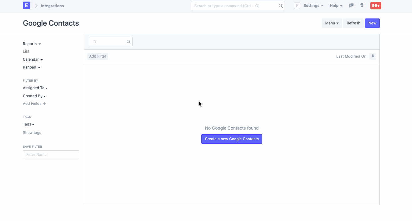 ภาพประกอบ Google Contacts Integration จาก ERPNext