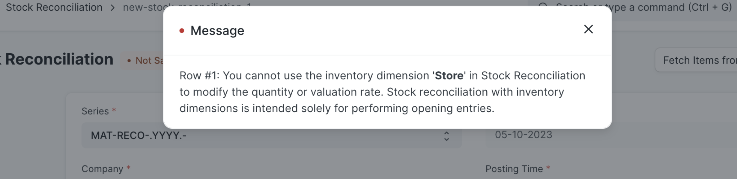 ภาพประกอบ Inventory Dimension จาก ERPNext