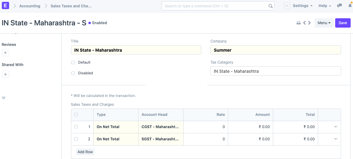ภาพประกอบ GST for multiple branches จาก ERPNext