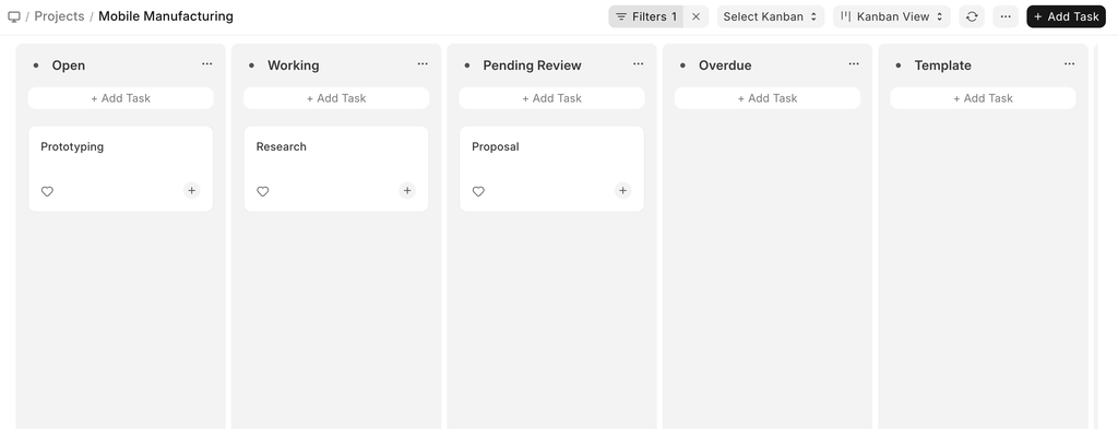 ภาพประกอบ Project Views จาก ERPNext