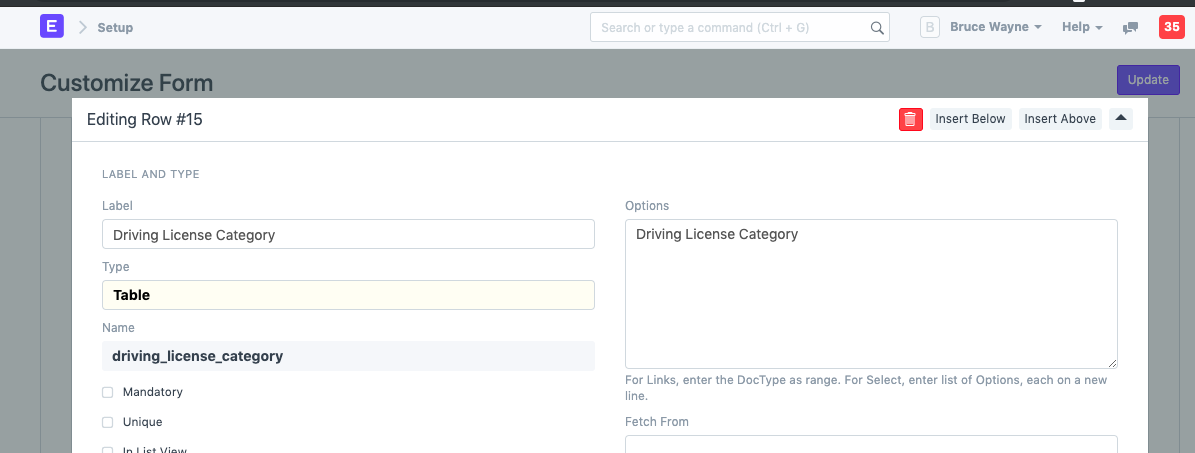 ภาพประกอบ Fetching data from a linked master จาก ERPNext