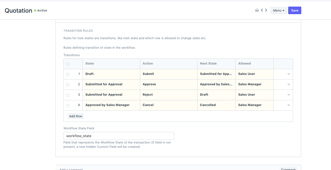 ภาพประกอบ Easy steps to setup Workflow จาก ERPNext