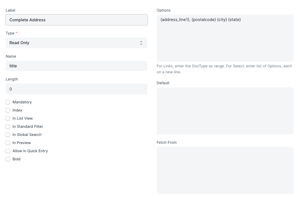ภาพประกอบ Document Title with multiple fields จาก ERPNext