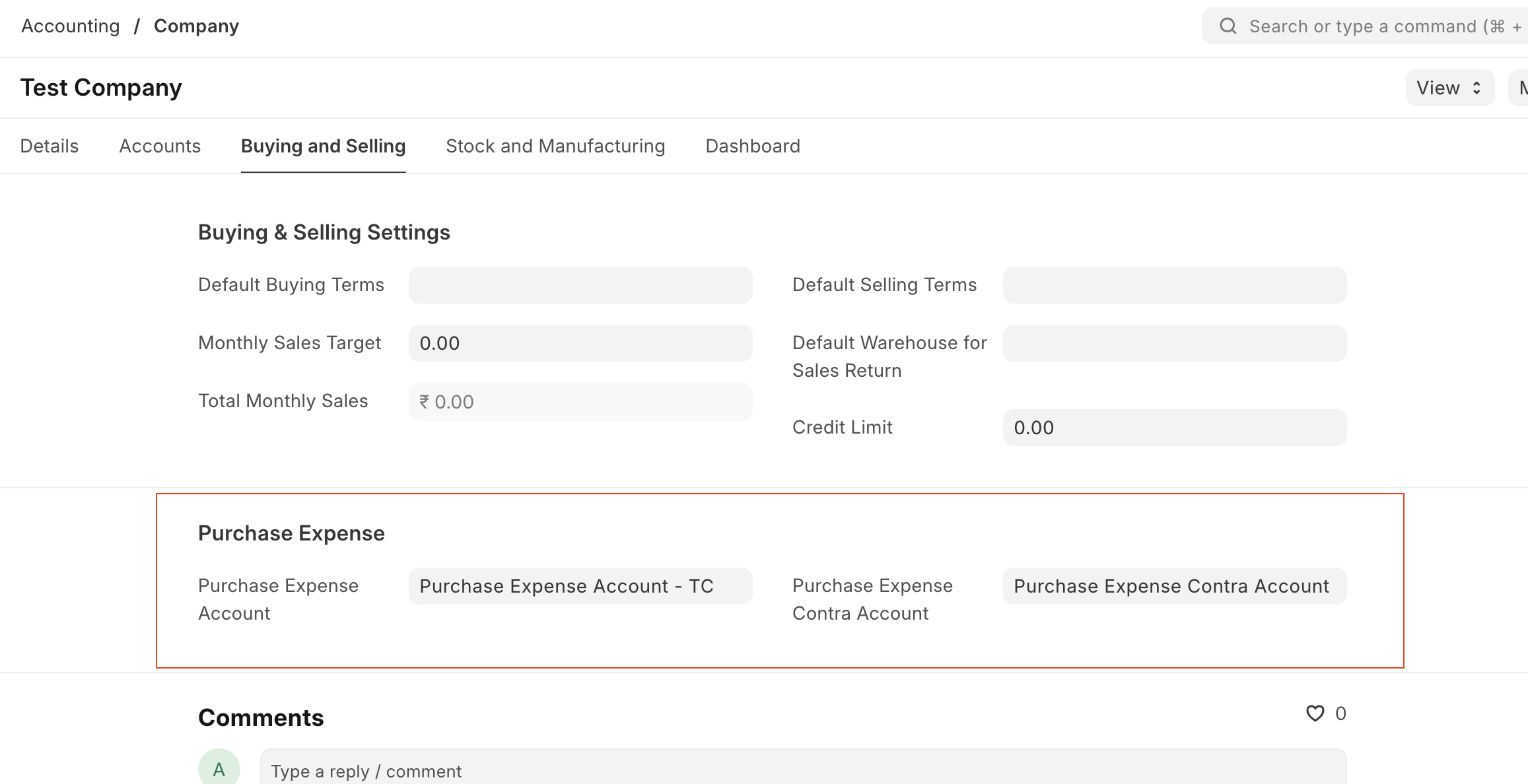 ภาพประกอบ Track Purchases In Accounts จาก ERPNext