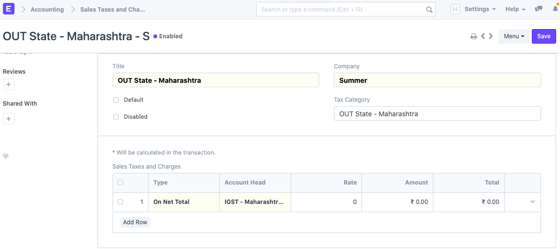 ภาพประกอบ GST for multiple branches จาก ERPNext