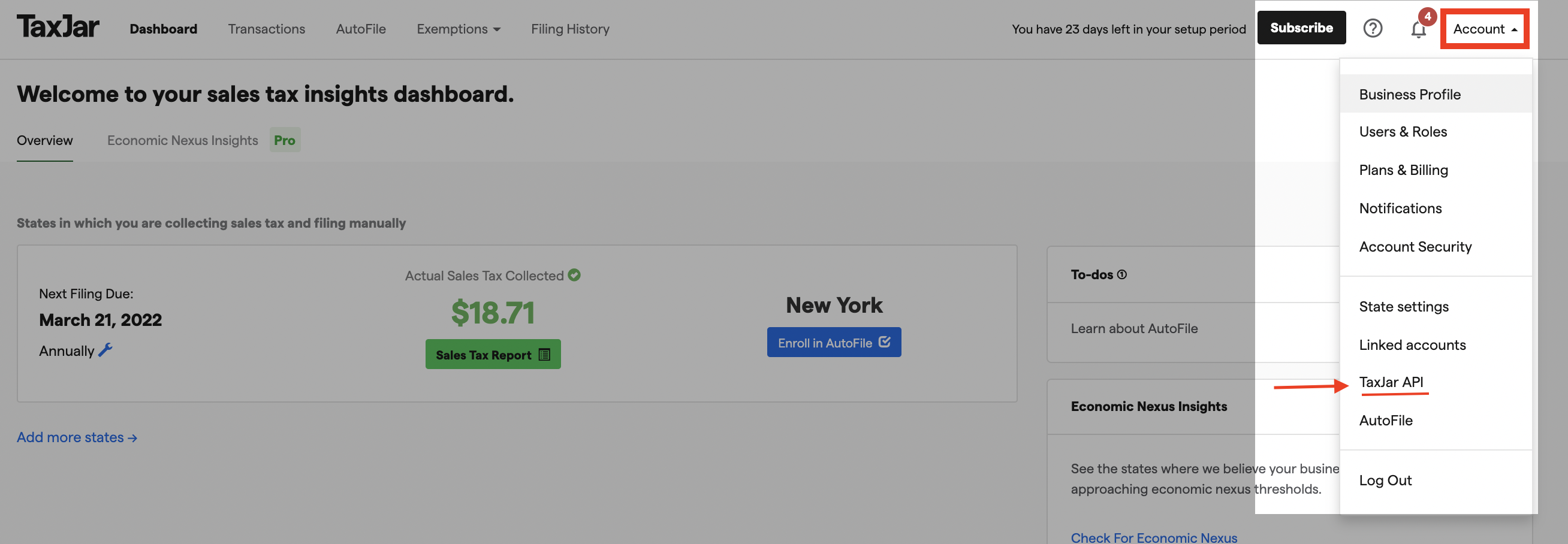 ภาพประกอบ Taxjar Integration จาก ERPNext