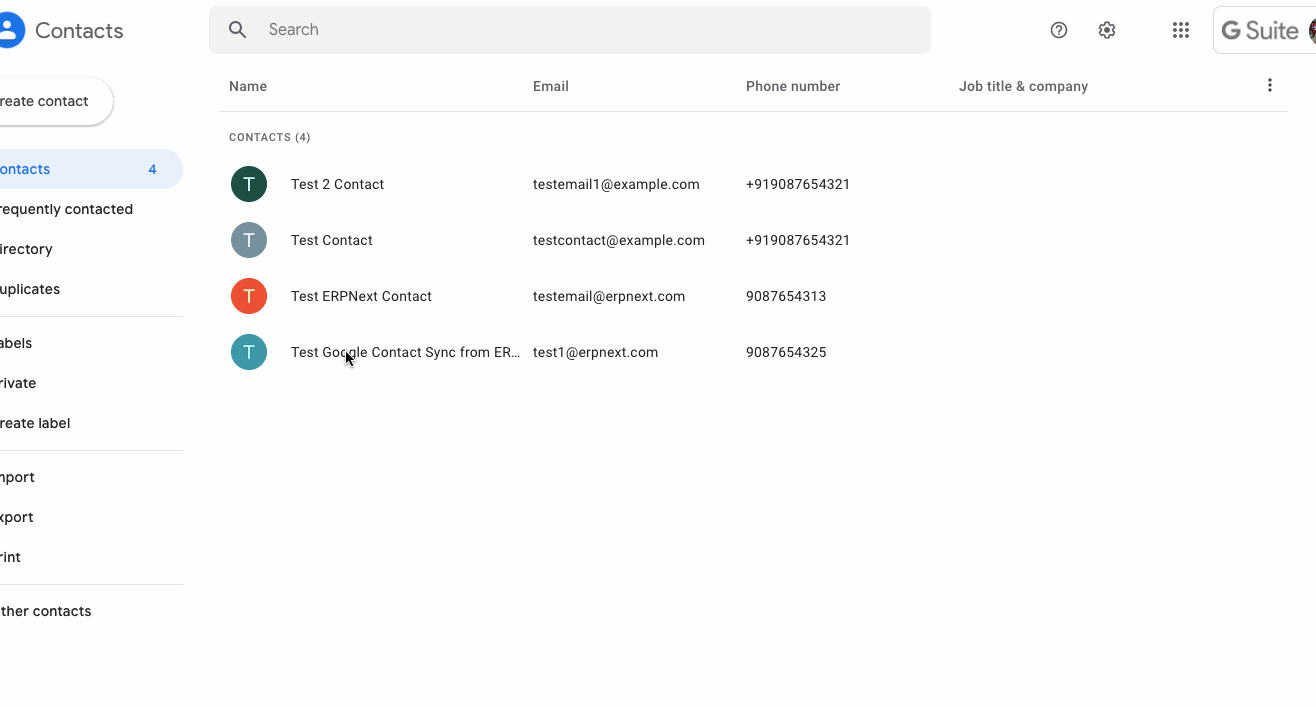 ภาพประกอบ Google Contacts Integration จาก ERPNext