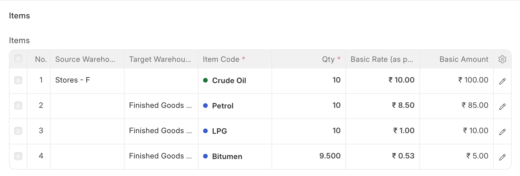 ภาพประกอบ Stock Entry จาก ERPNext