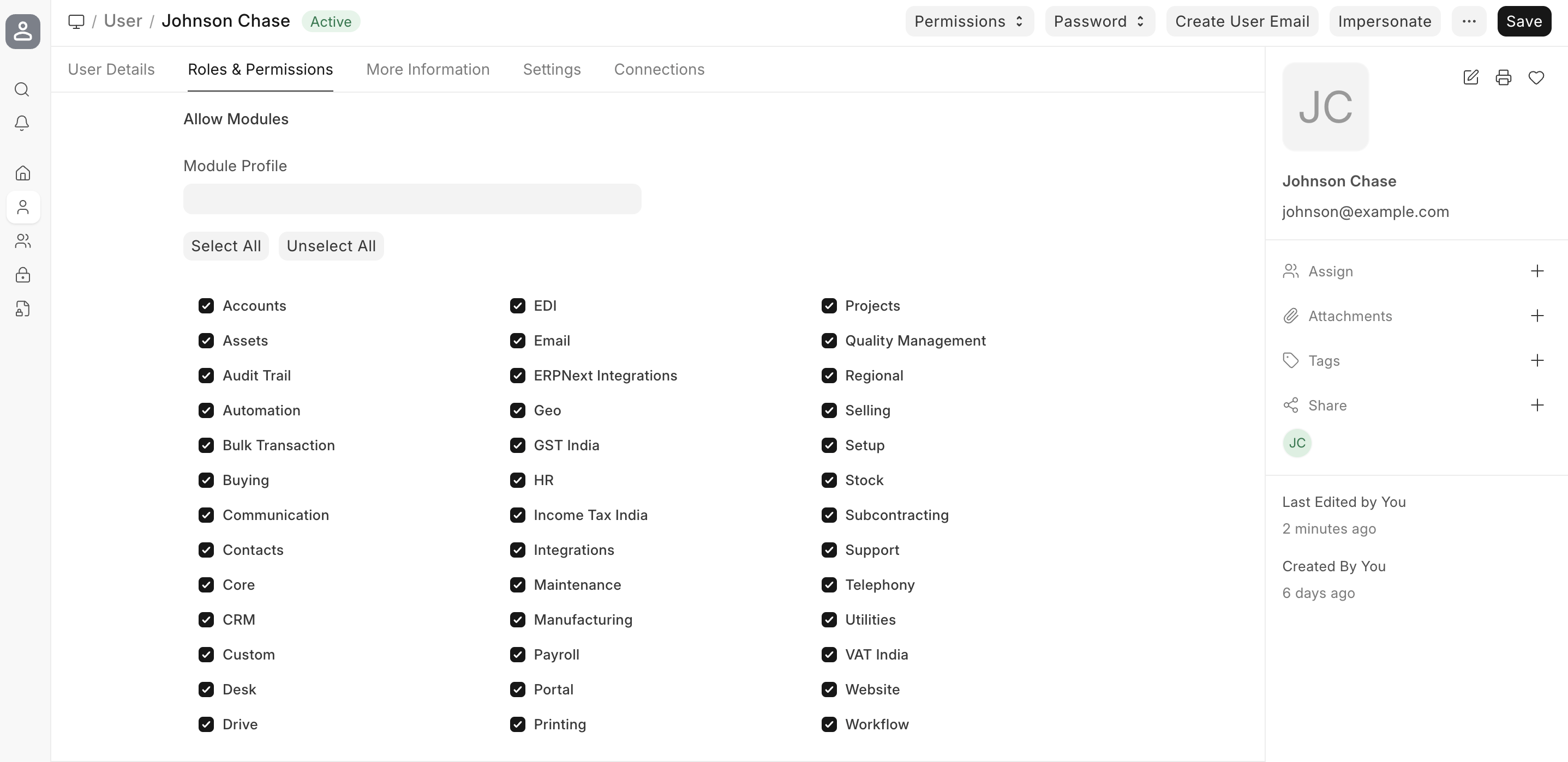 ภาพประกอบ Adding Users จาก ERPNext