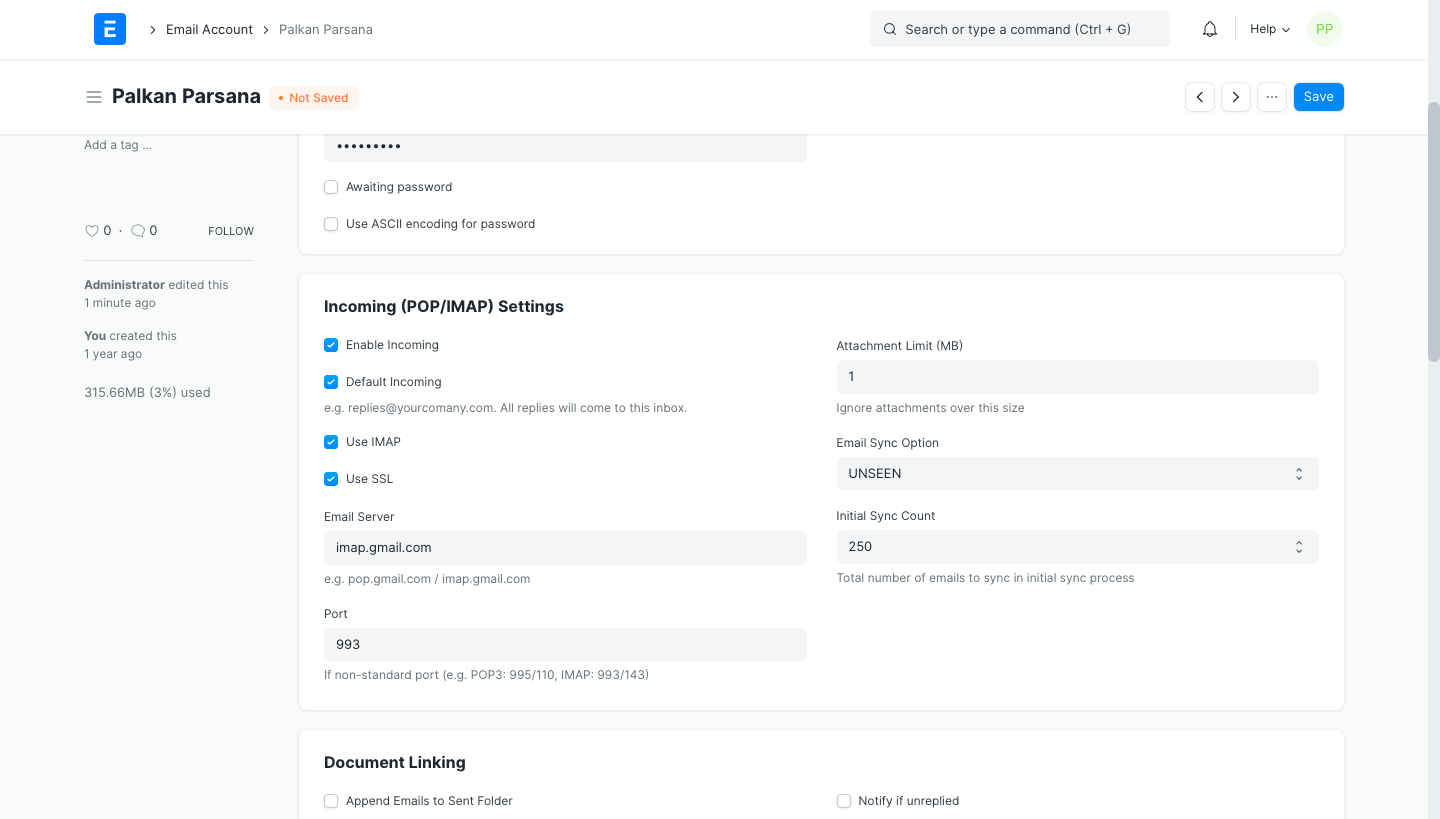 ภาพประกอบ Configuring A Reply-To Email Address จาก ERPNext