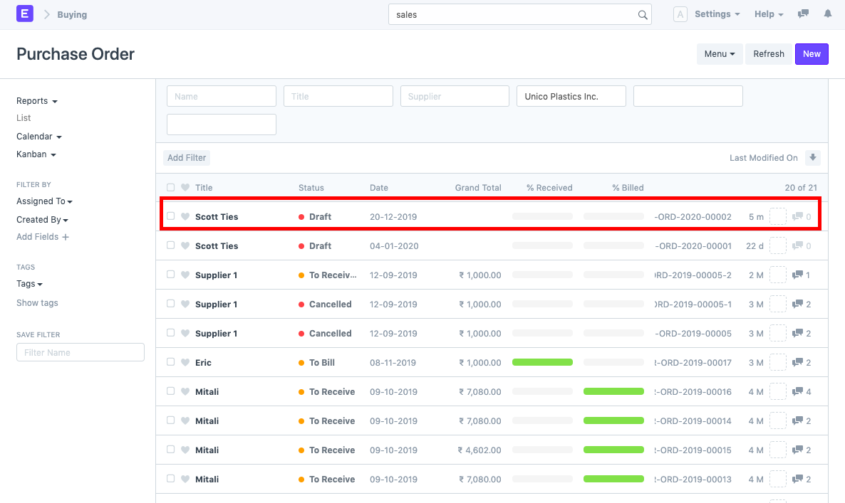 ภาพประกอบ Restore Deleted Documents จาก ERPNext