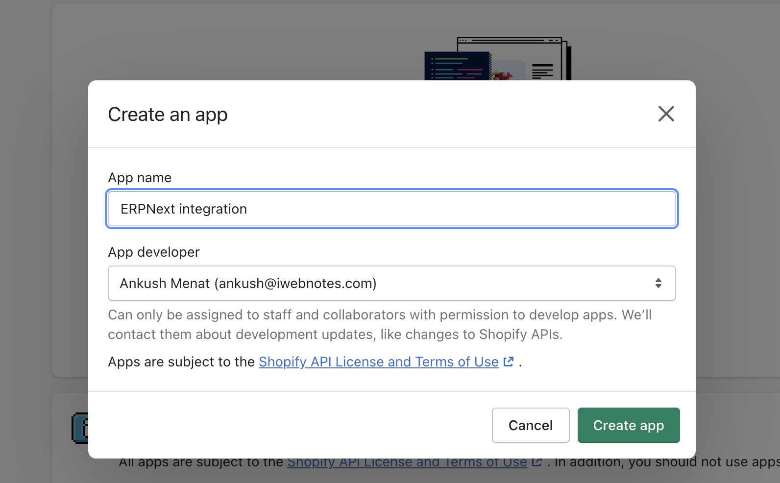 ภาพประกอบ Shopify Integration จาก ERPNext