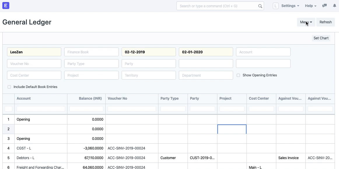 ภาพประกอบ Add columns in Standard Report and Export จาก ERPNext