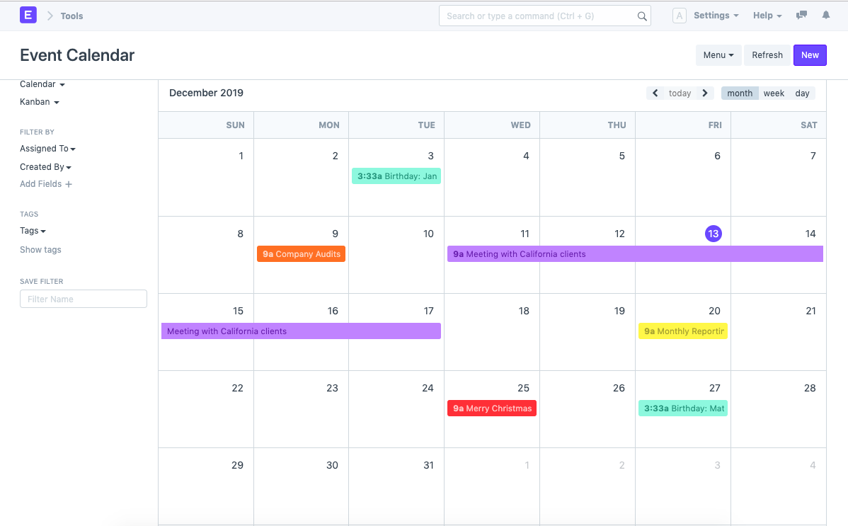 ภาพประกอบ Sync DocTypes with Events Calendar จาก ERPNext