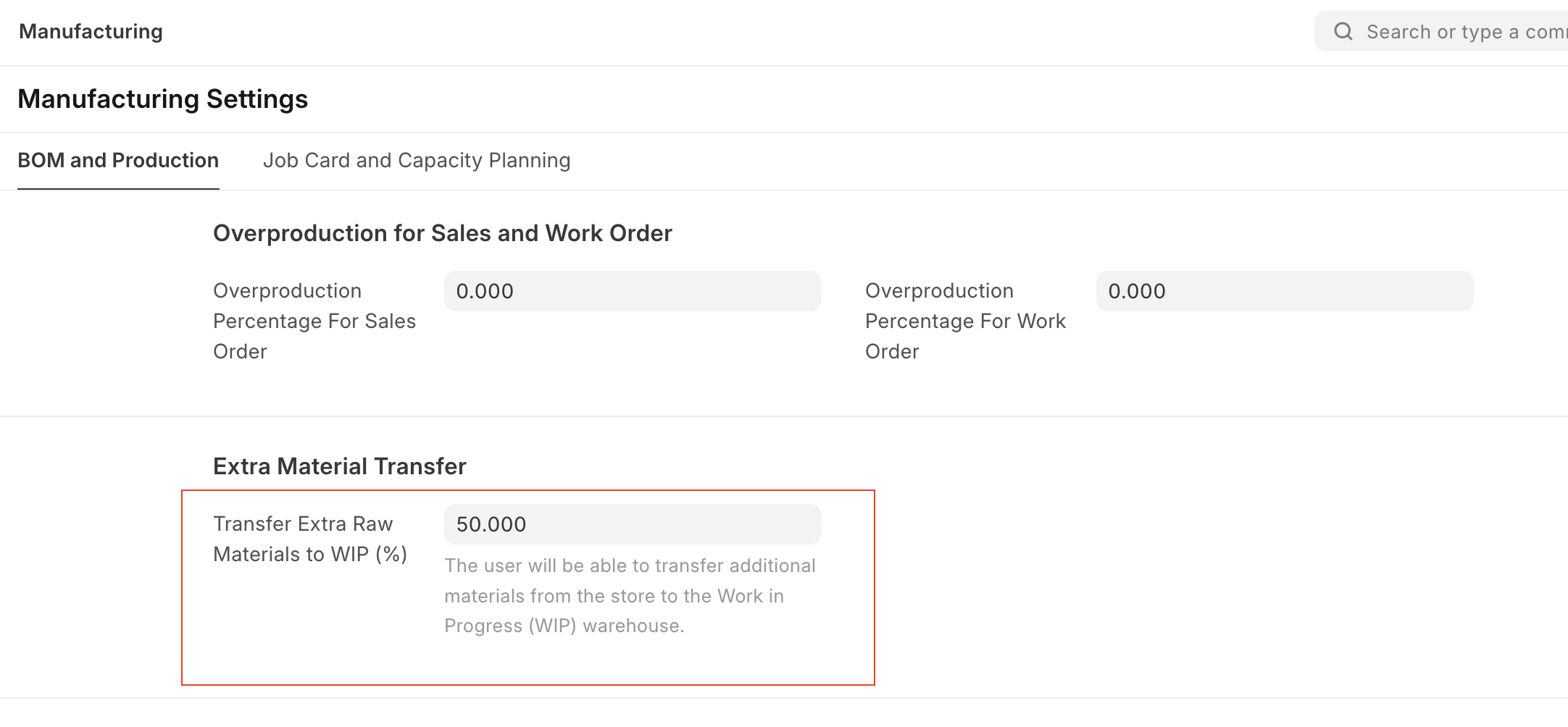 ภาพประกอบ Work Order จาก ERPNext