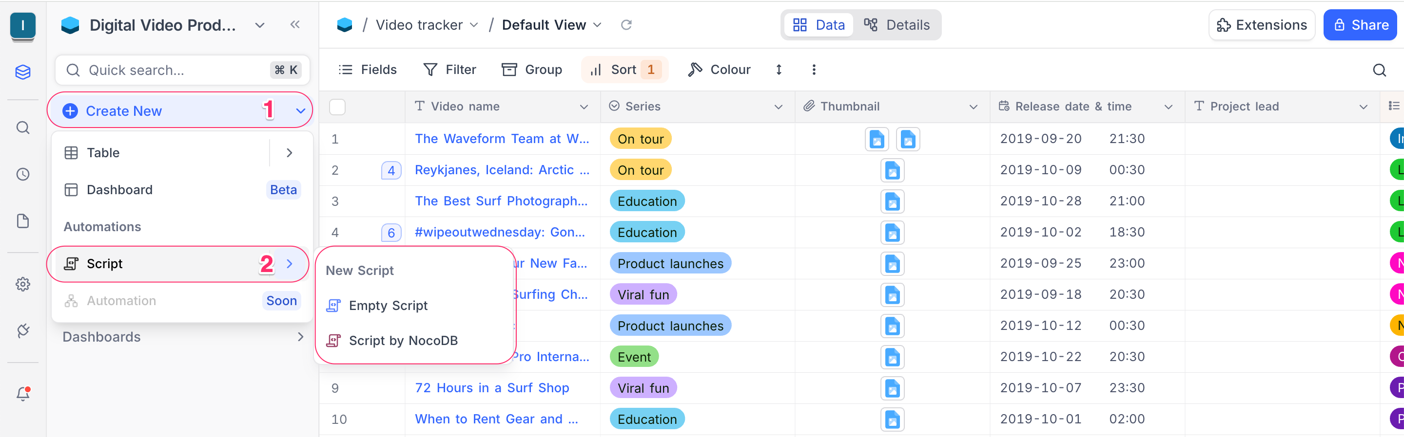 Create Script