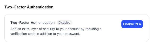 Enable 2FA button
