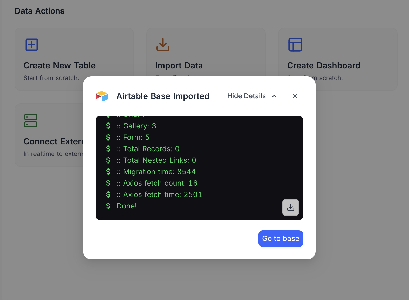 import data