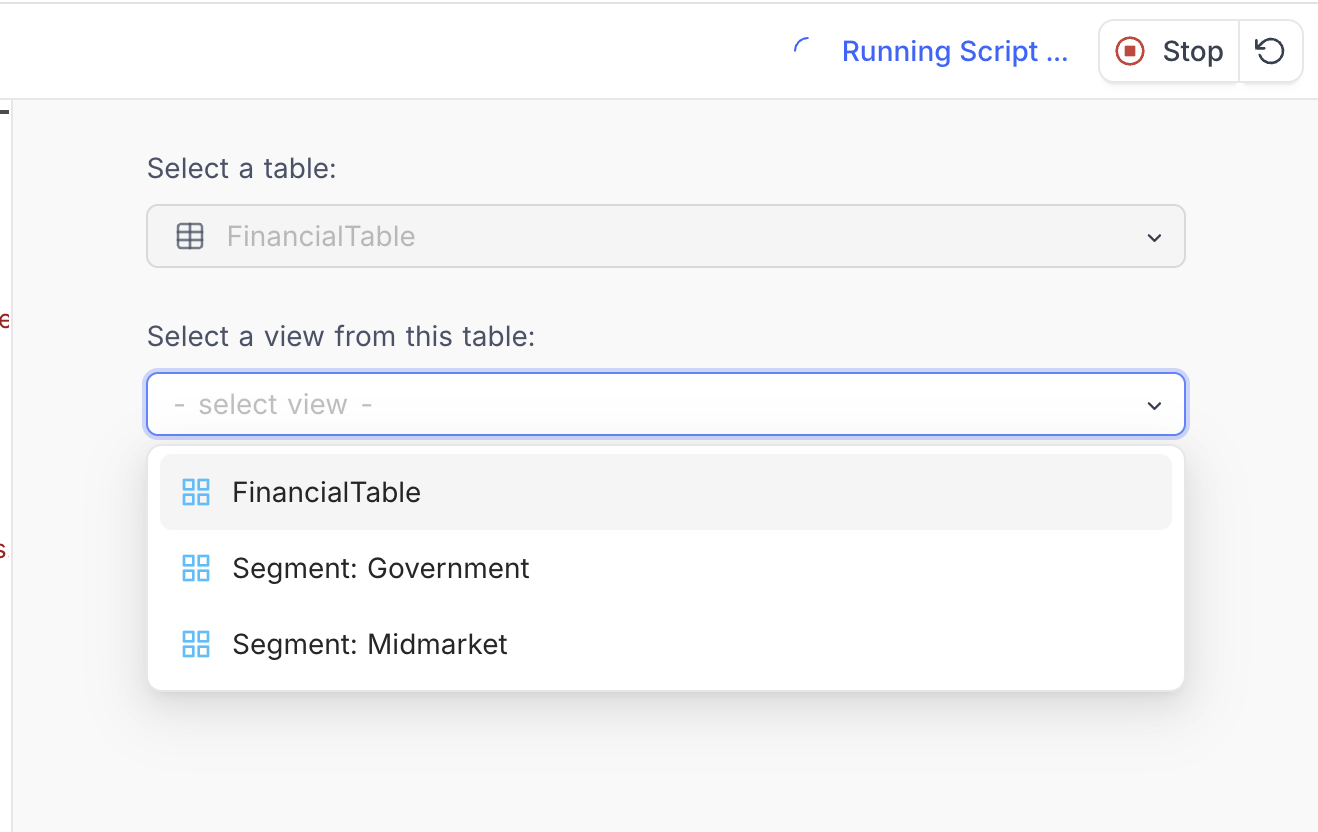 View Input Example