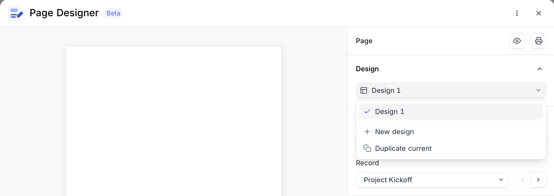 Design switcher
